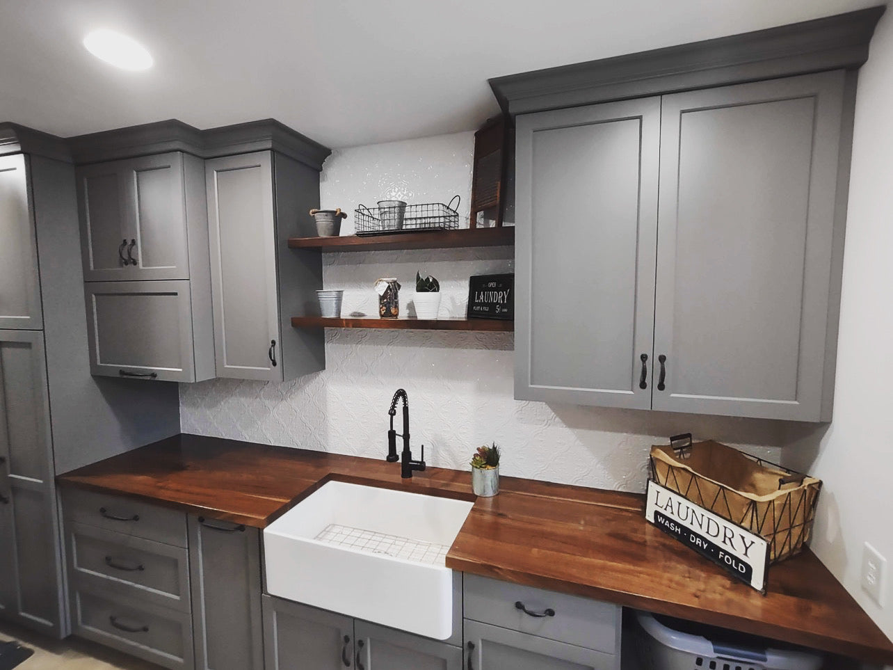 Custom Black Walnut Butcher Block Counter Tops