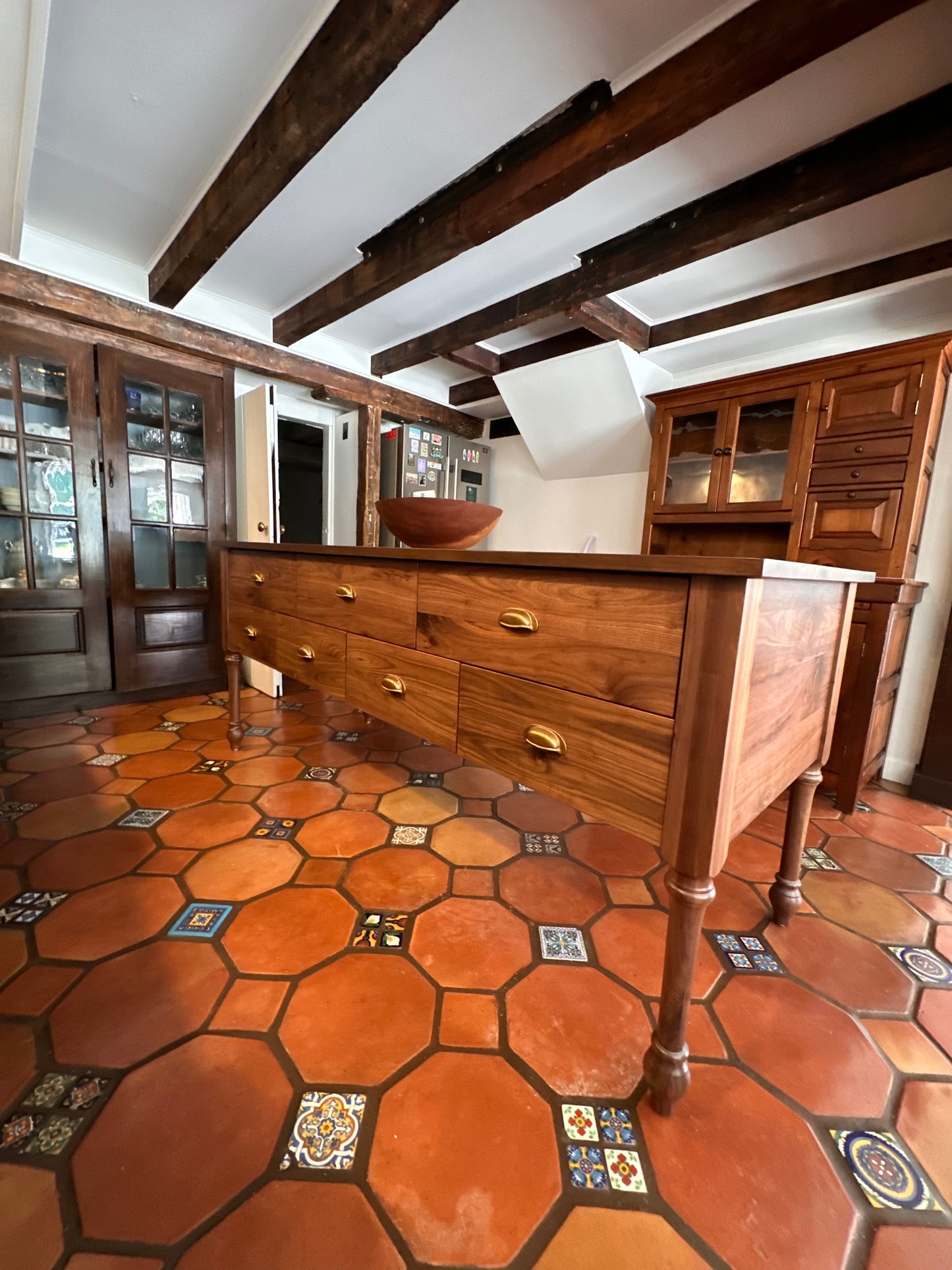 French Country Farmhouse Inspired Kitchen Islands