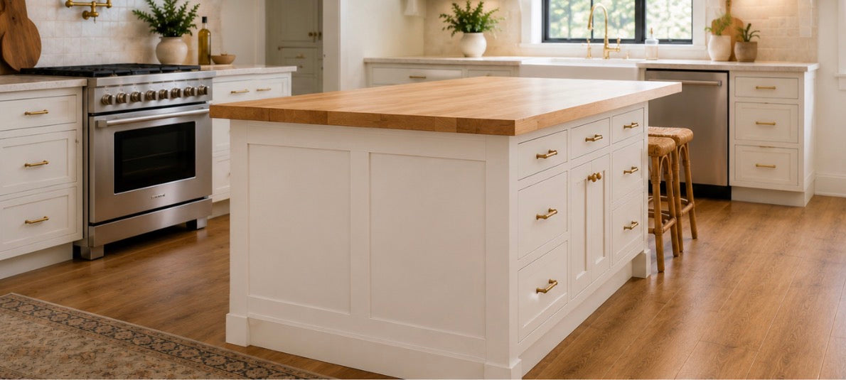 Custom Black Walnut, Maple or White Oak Butcher Block Counter Tops