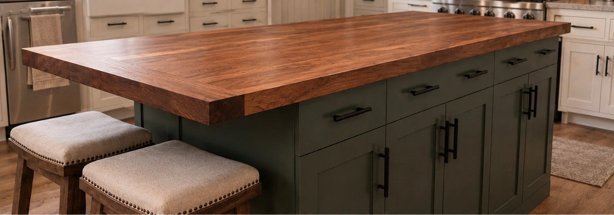 Custom Black Walnut, Maple or White Oak Butcher Block Counter Tops