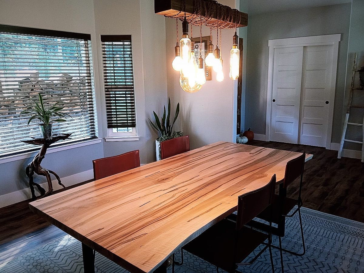 Live Edge Wormy Maple Table