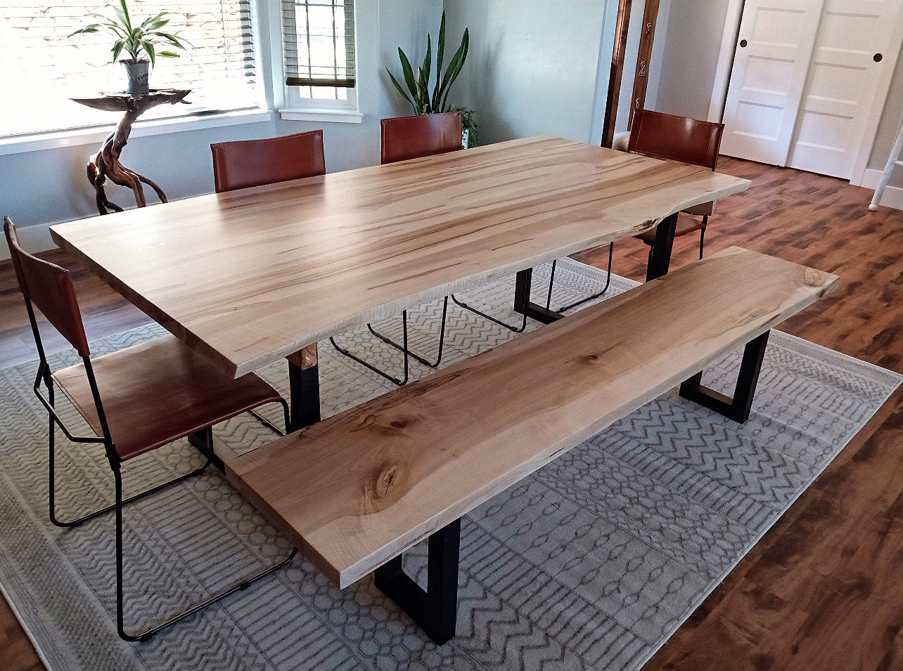 Live Edge Wormy Maple Table