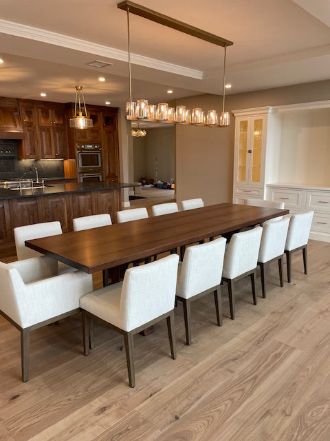 Modern Black Walnut Dining Table | Hand Crafted Custom Made Amish Furniture | Kitchen And Dining Tables
