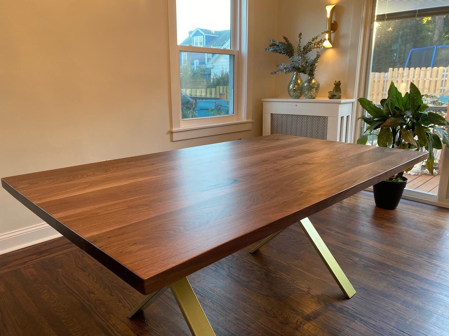 Modern Black Walnut Dining Table, Beautiful Walnut Tops, Amish Hand Crafted, Black Walnut Kitchen Tables