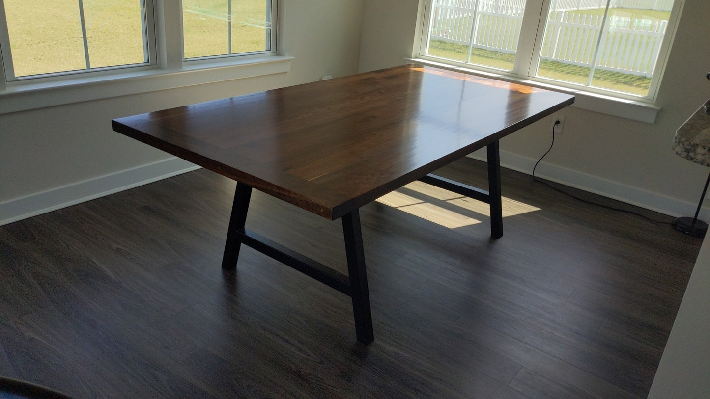 Modern Black Walnut Dining Table