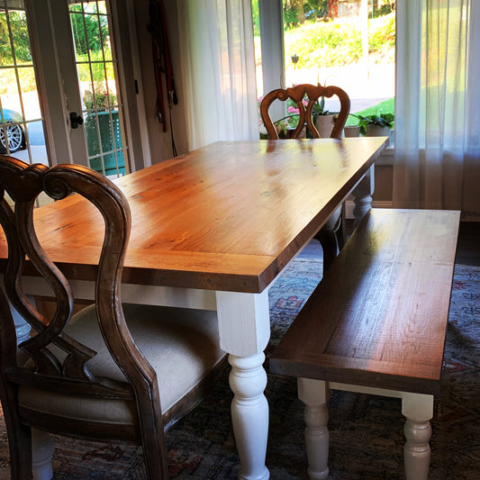 Farmhouse Kitchen Tables (Turned Legs)