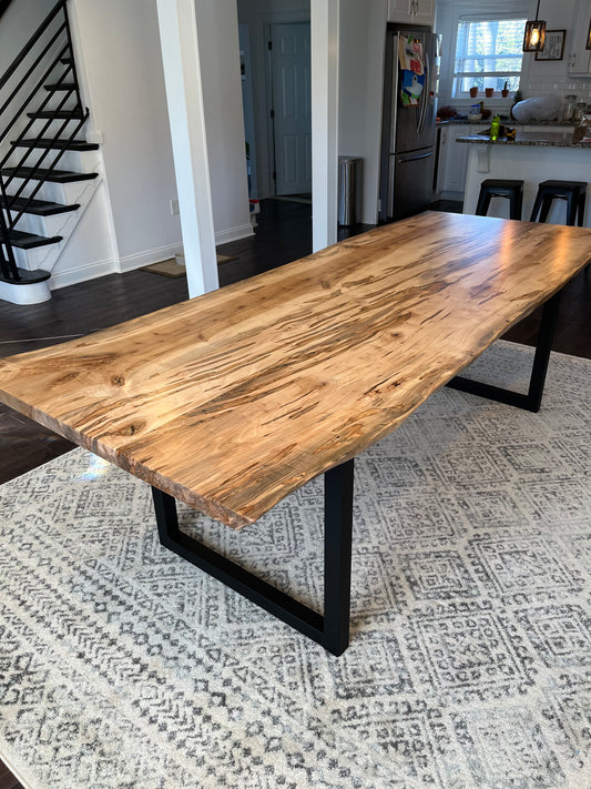 Live Edge Wormy Maple Table