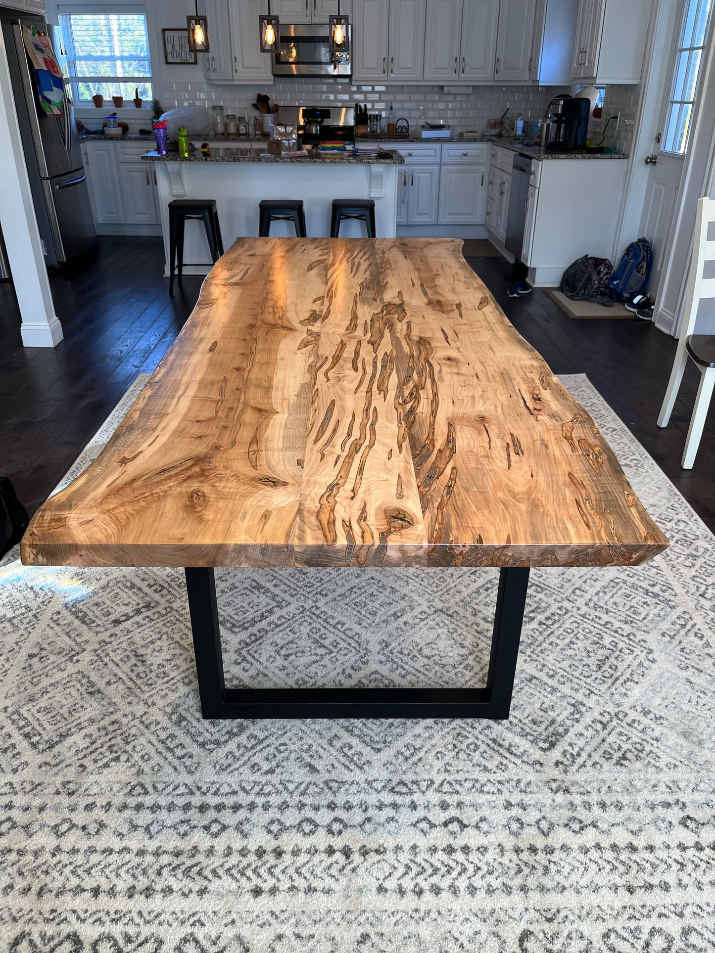 Live Edge Wormy Maple Table