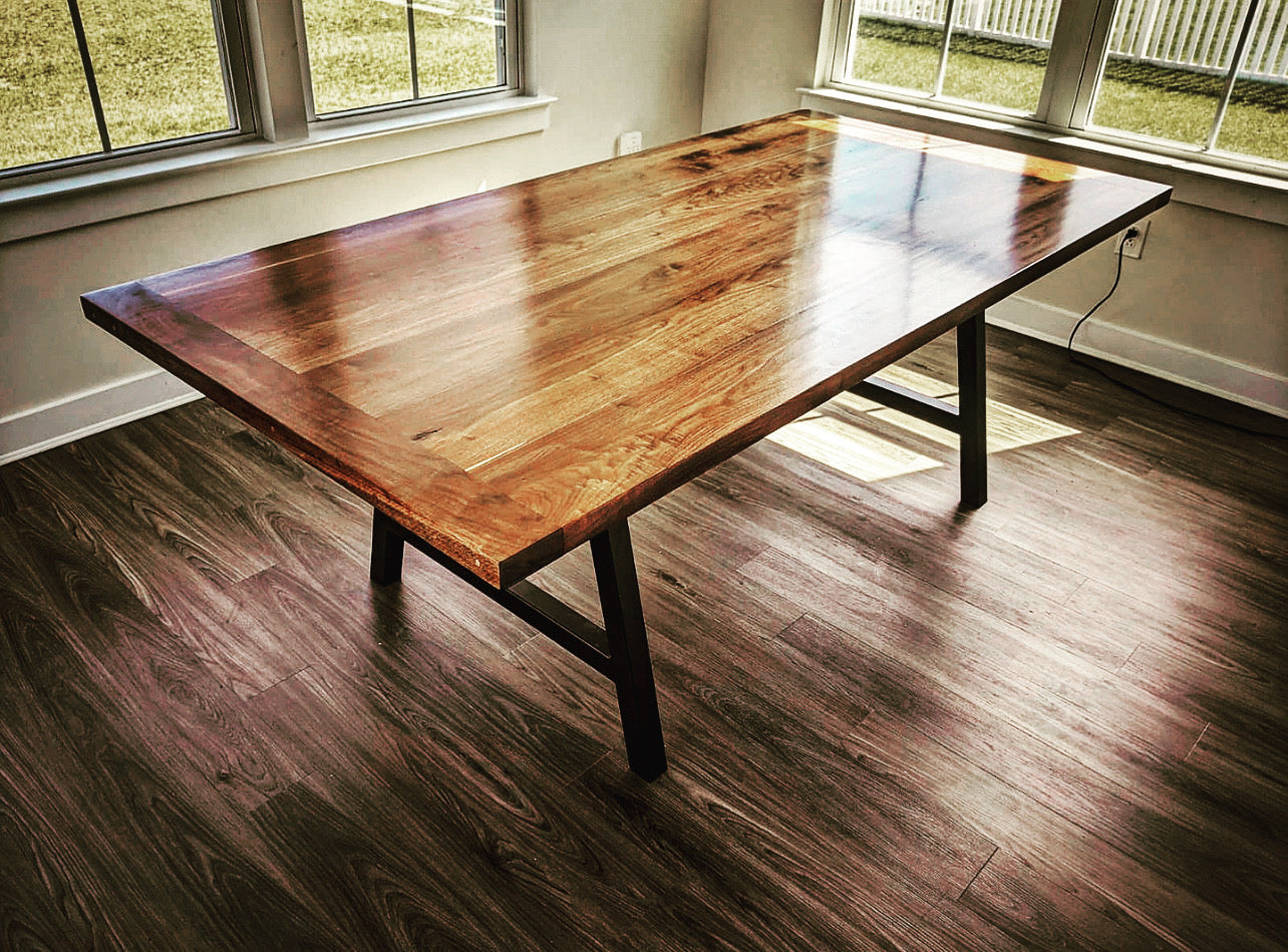 Modern Black Walnut Dining Table