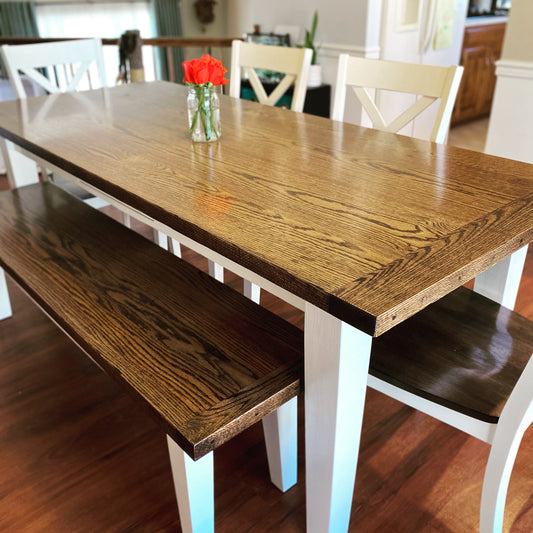 Farmhouse Dining Table (Tapered Post Legs)
